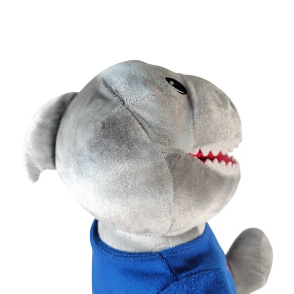 Build A Bear Shark Plush Stuffed Animal 16 Inch With Blue Surfboard Shirt 2018 - Picture 5 of 13